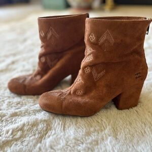 Brown Suede Ankle Boots size 6